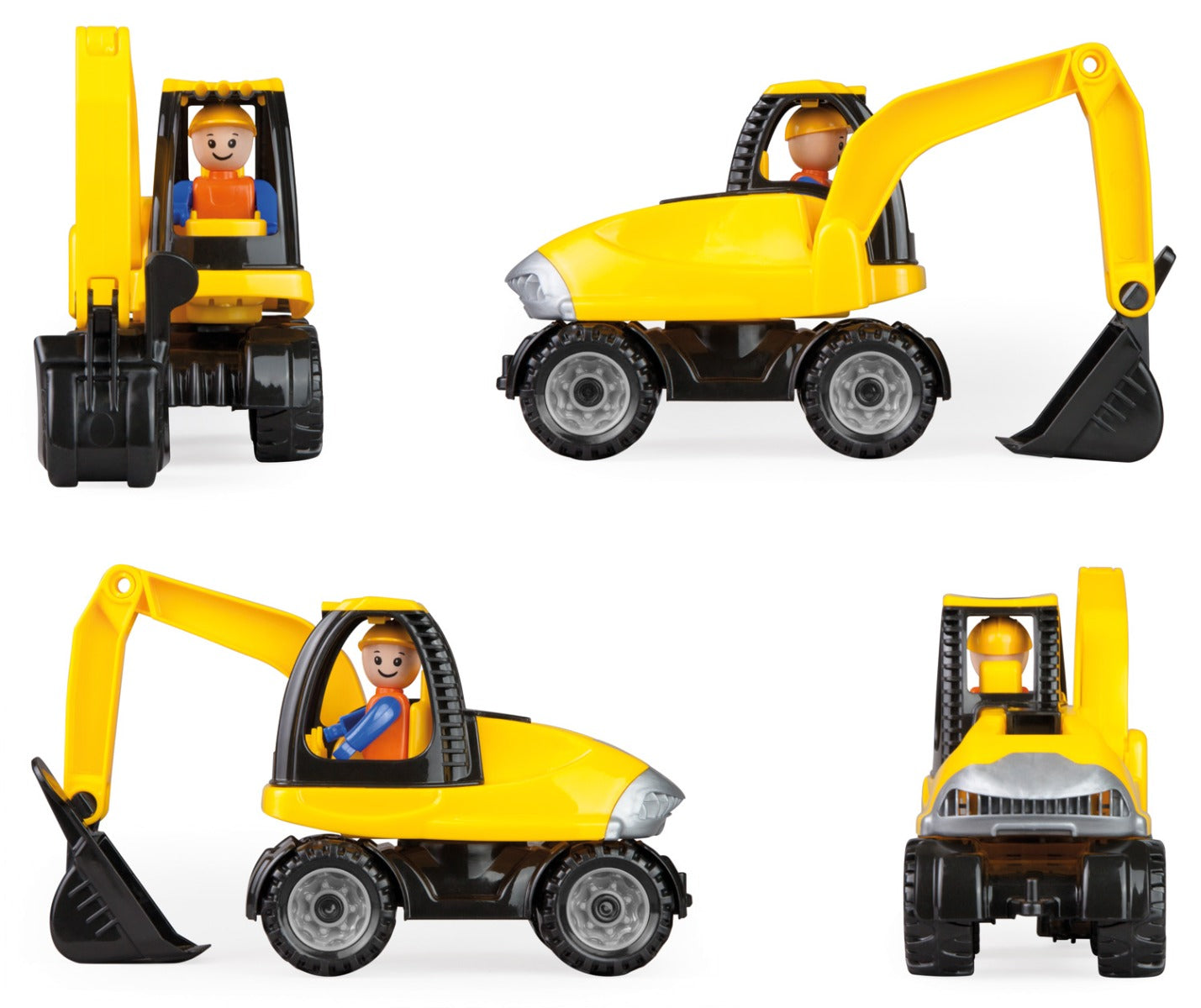 Lena jucarie excavator Truckies de 25 cm cu figurina 2 ani+ Galben