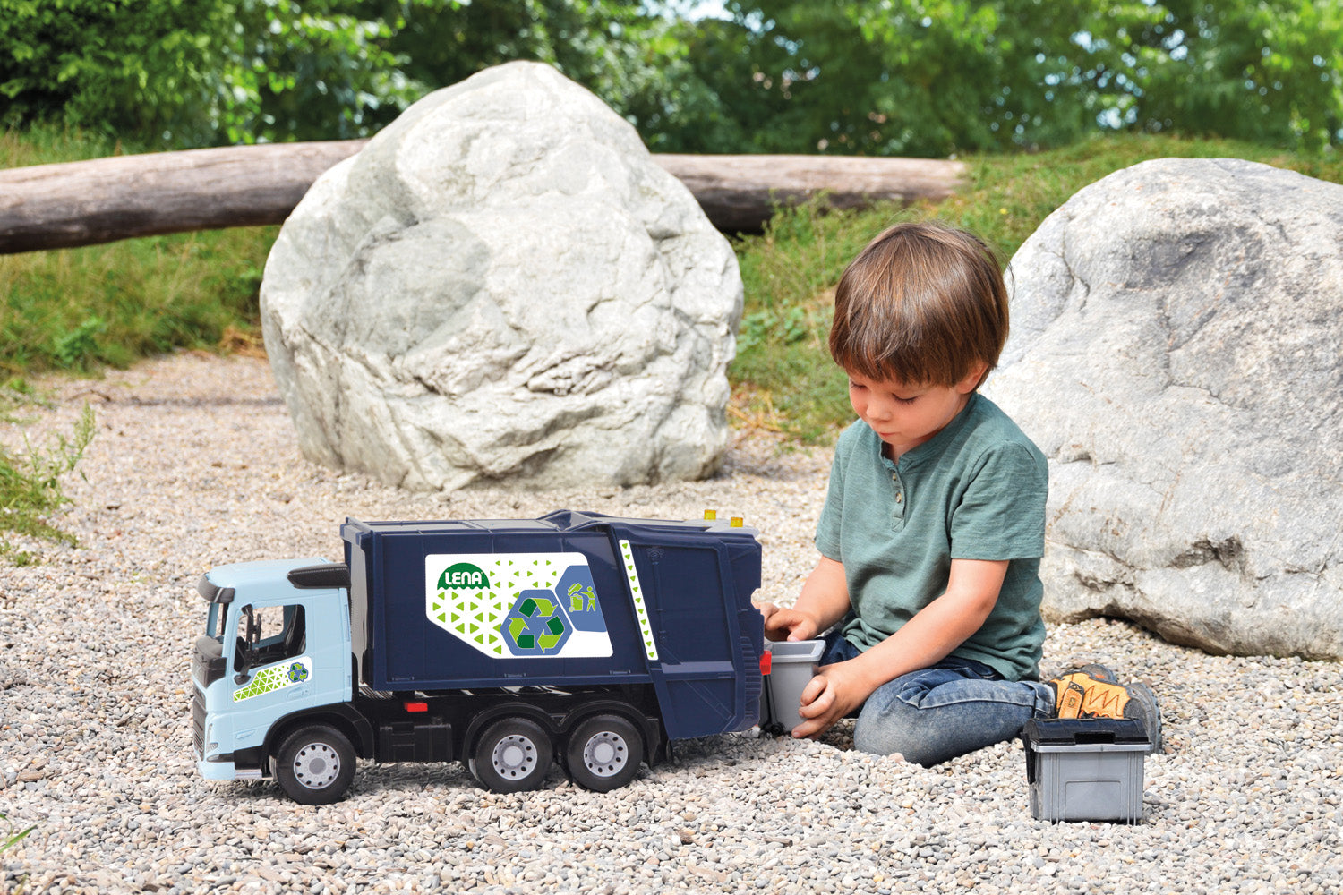 Lena WORXX camion gunoier Volvo FMX 52 cm 3 ani+