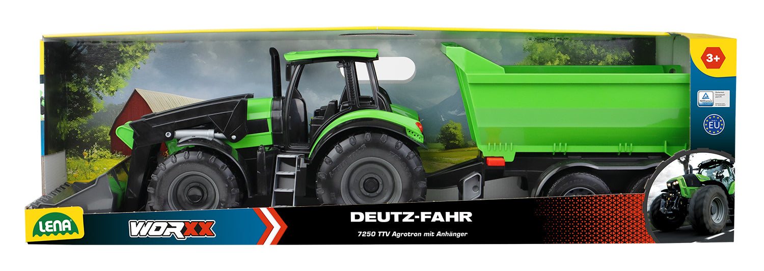 Lena WORXX tractor Deutz-Fahr Agrotron cu remorca 74 cm 3 ani+