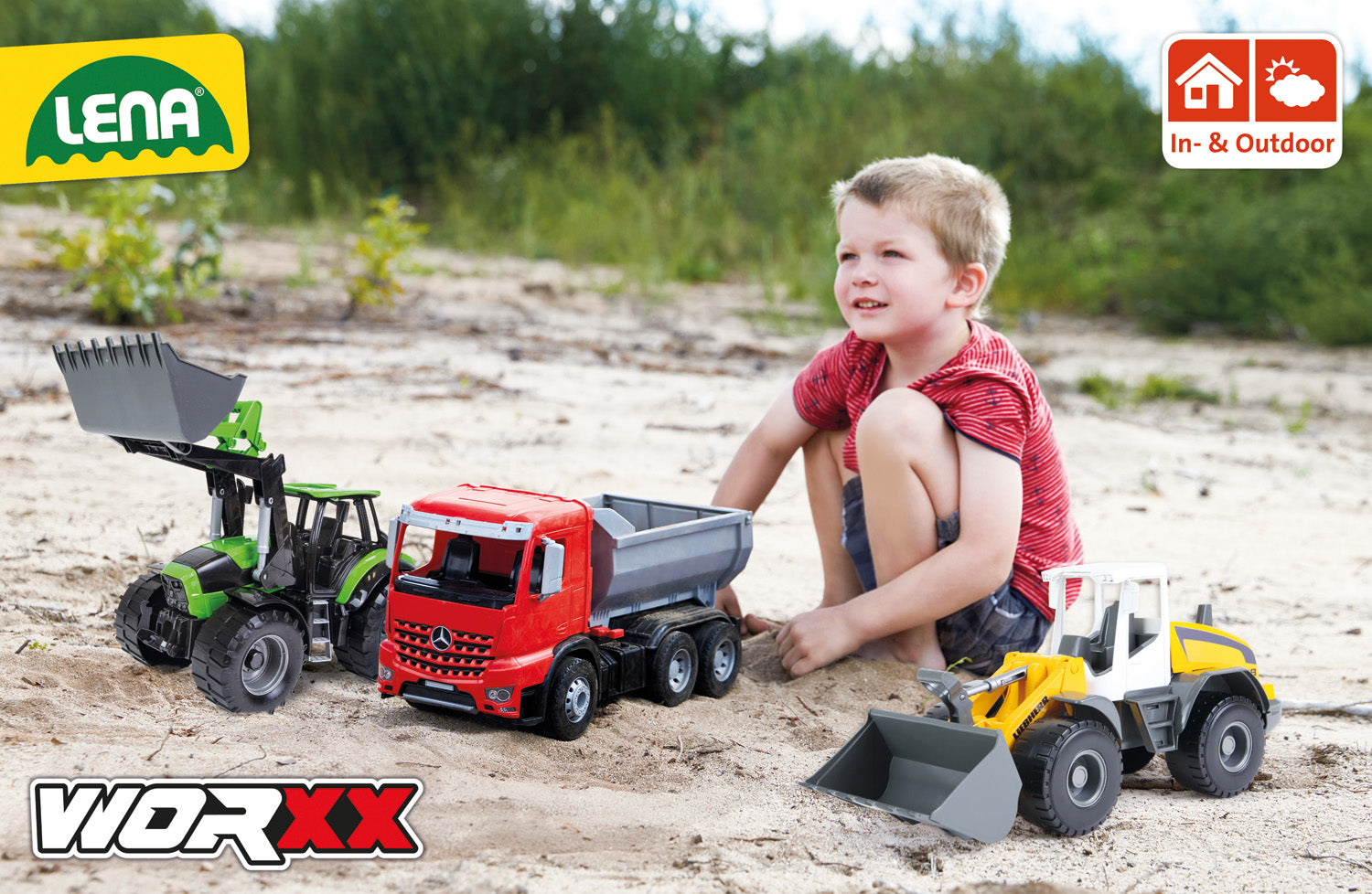 Lena WORXX tractor Deutz-Fahr Agrotron cu remorca 74 cm 3 ani+