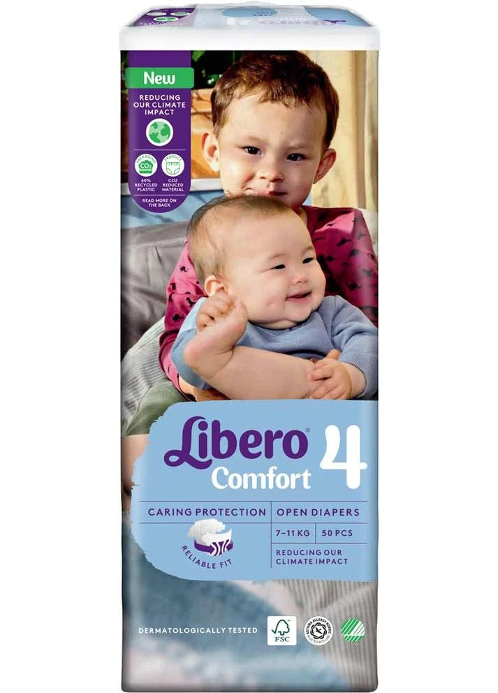 Libero Comfort 4 Maxi Jumbo Pack scutece pentru copii 7-11 kg, 50 buc