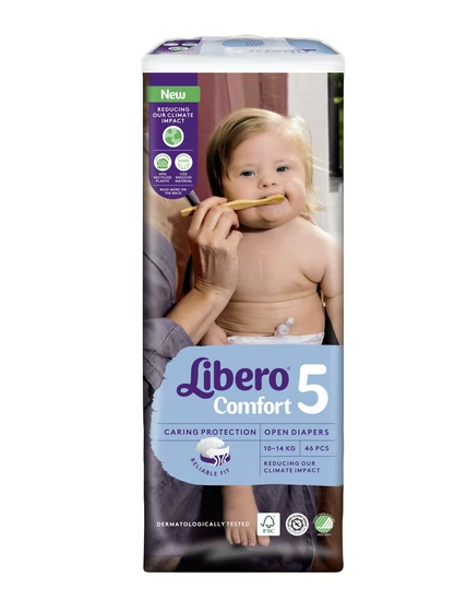 Libero Comfort 5 Maxi plus Jumbo Pack scutece pentru copii 10-14 kg, 46 buc