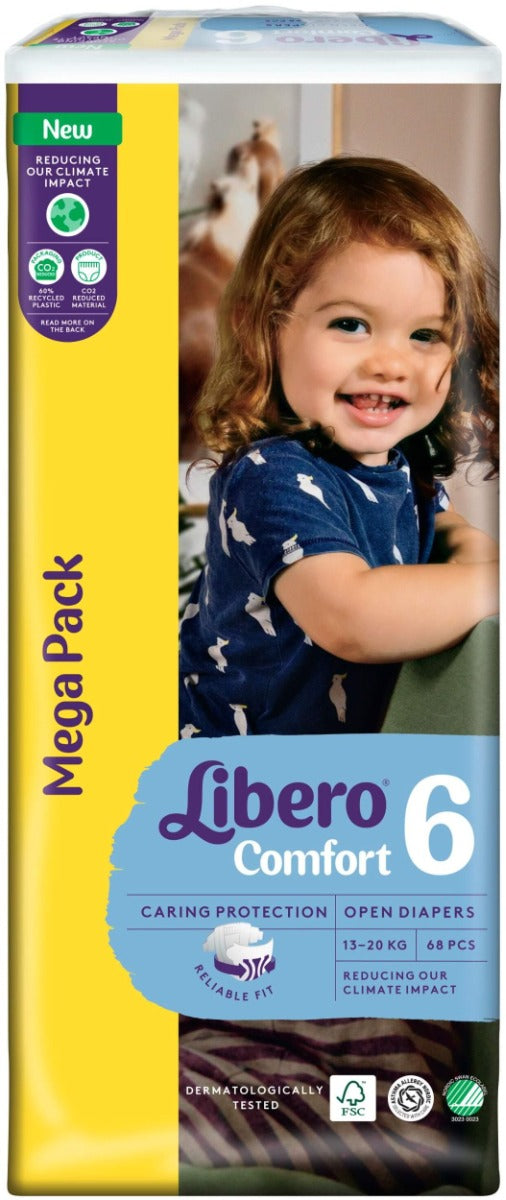 Libero Comfort 6 XL Megapack scutece pentru copii 13-20 Kg, 68 buc