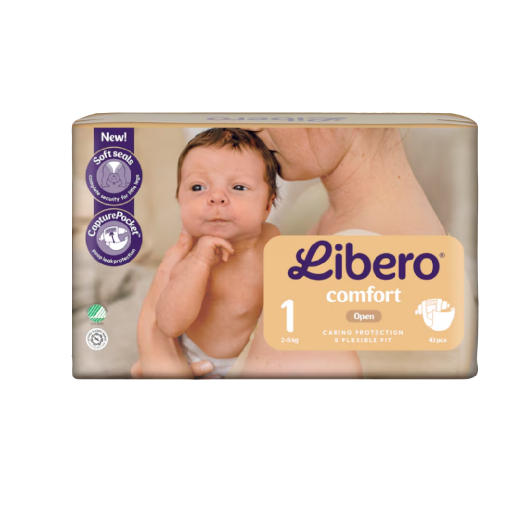 Libero Comfort Open 1 Newborn scutece pentru copii 2-5 kg 43 buc Imagine principală a produsului
