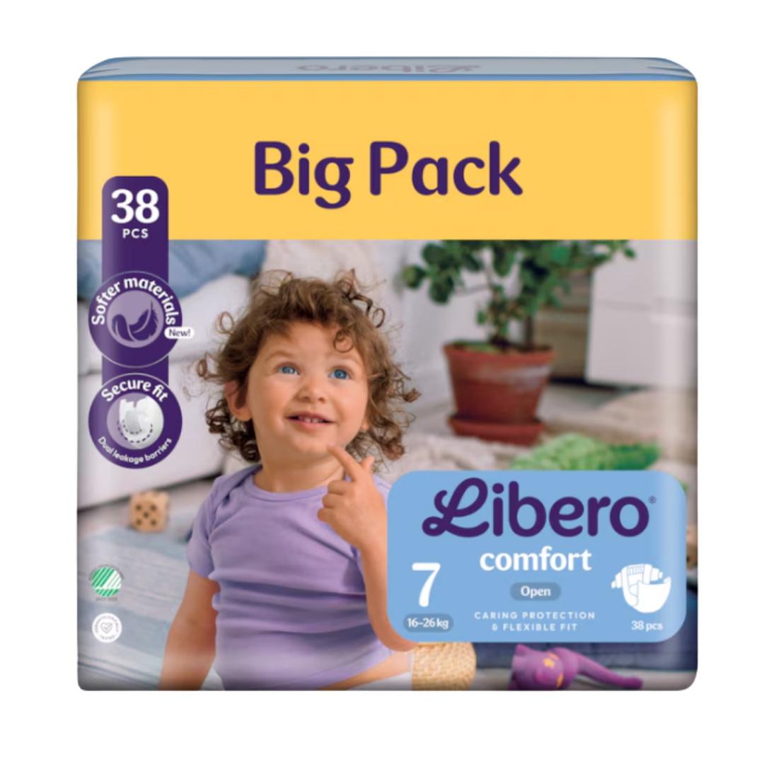 Libero Comfort Open 7 Big Pack scutece pentru copii 16-26 kg 38 buc Imagine principală a produsului