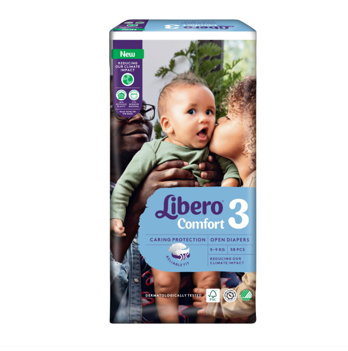 Libero Jumbo Pack Comfort 3 Midi scutece pentru copii 5-9 kg, 58 buc
