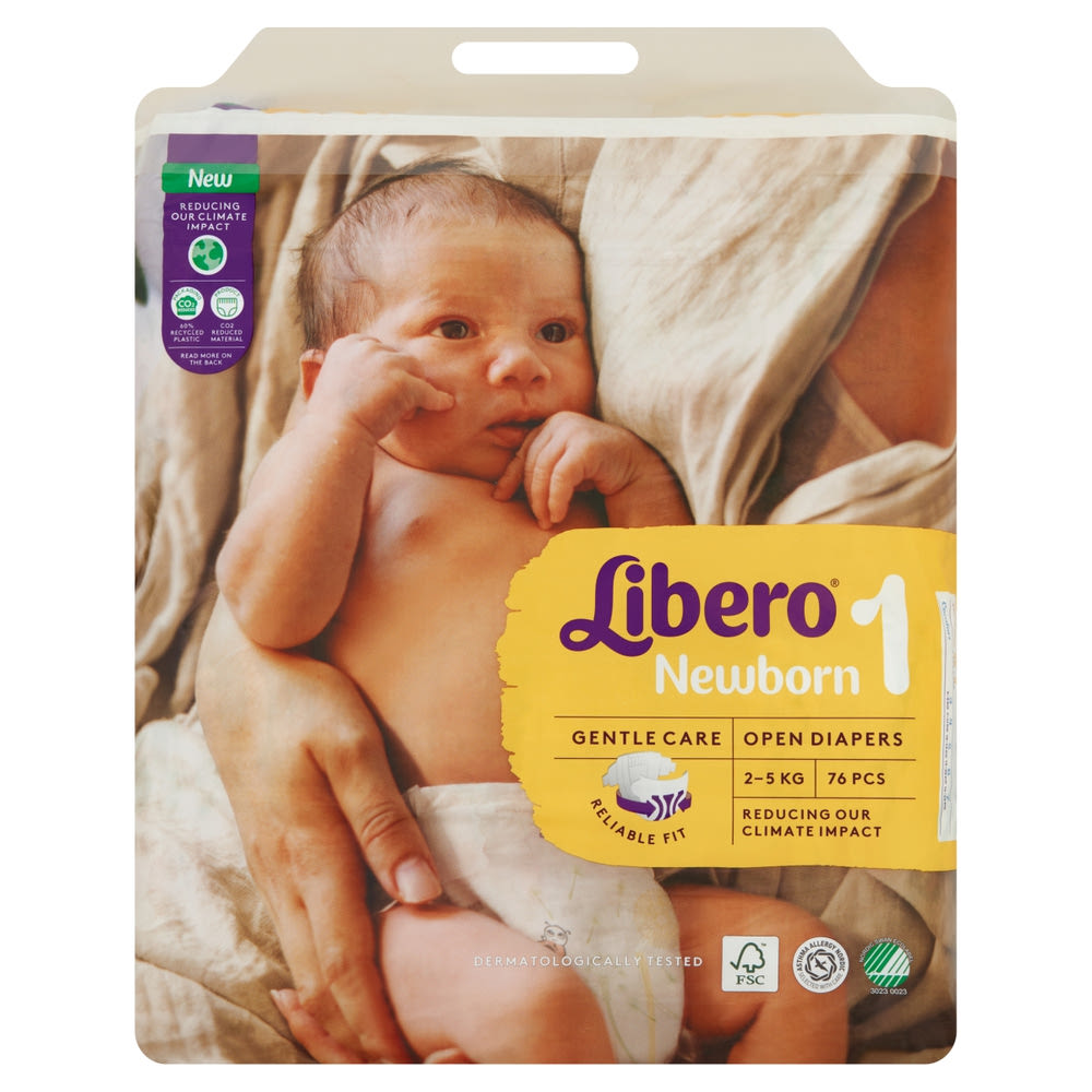 Libero Newborn 1 Mini scutece pentru nou nascuti, 2-5 kg, 76 buc