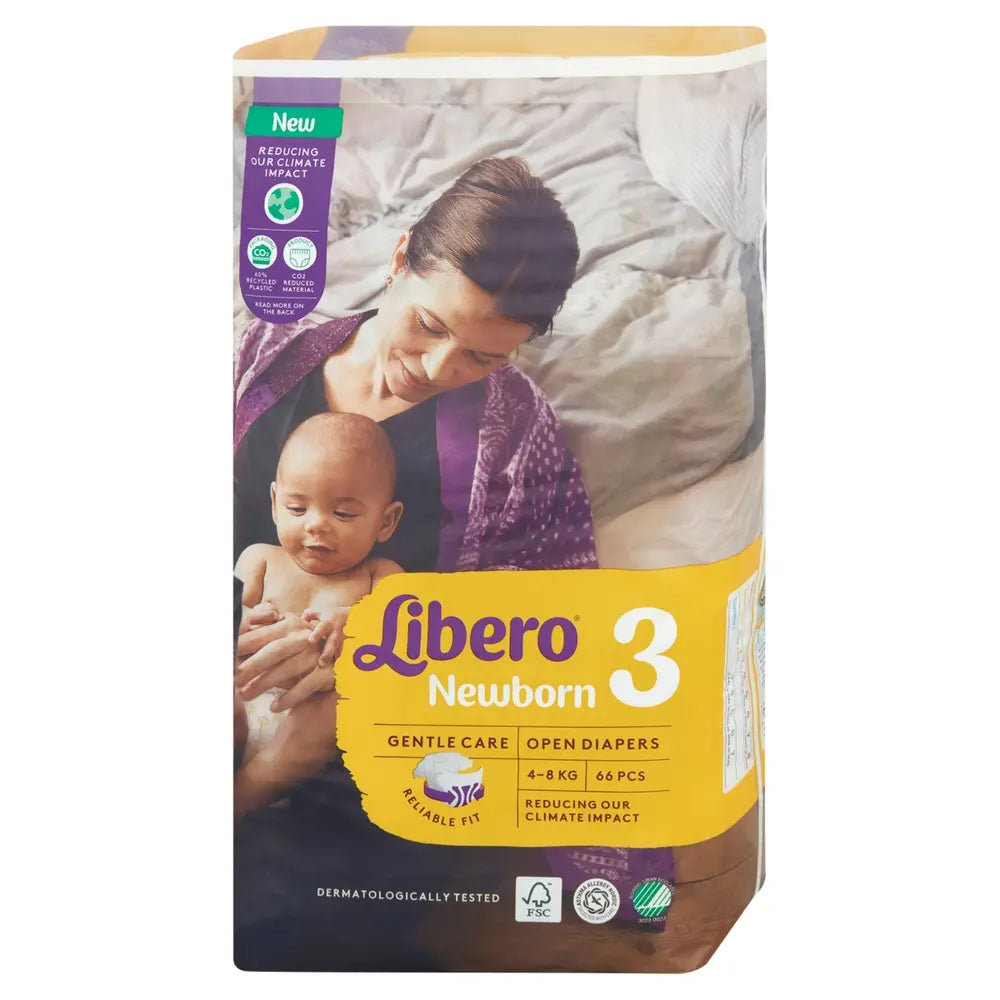 Libero Newborn 3 Midi scutece pentru nou nascuti, 4-8 kg, 66 buc