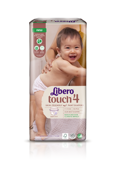 Libero scutec copii Touch Pant 4 pentru 7-11 kg, 34 buc Imagine principală a produsului
