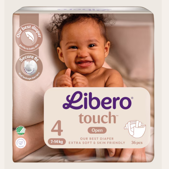 Libero scutec copii Touch Open 4 pentru 7-14 kg 36 buc