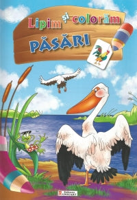 Unicart Carte Lipim si coloram 3ani+ Pasari Imagine principală a produsului