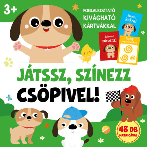 Lira carte in limba maghiara 3 ani+ Játssz, színezz Csöpivel! - 48 db matricával