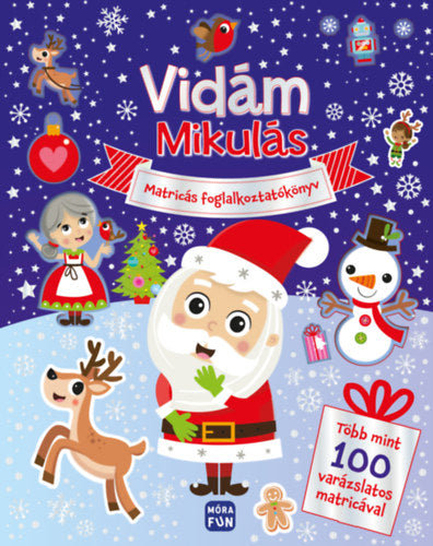 Lira carte in limba maghiara 3 ani+ Vidám Mikulás - Matricás foglalkoztatókönyv