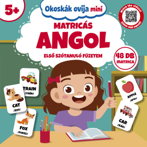 Lira carte in limba maghiara 5 ani+ Első szótanuló füzetem - 48 db matricáva Matricás angol
