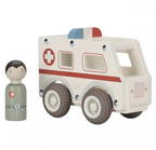 Little Dutch masinuta din lemn FSC 18m+ Ambulanta
