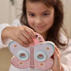 Little Dutch binoclu din lemn SFC cu discuri cu imagini 3 ani+ Fairy Graden Fluture