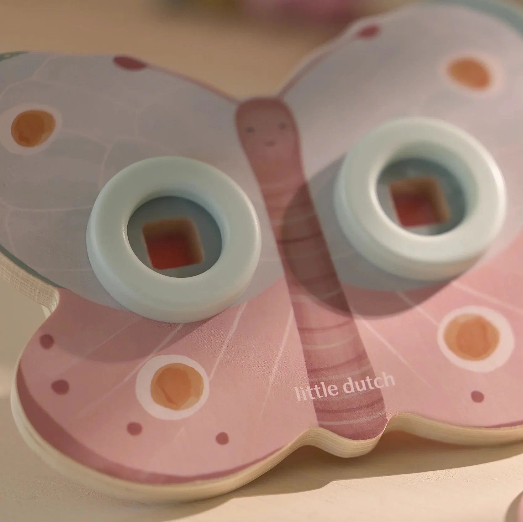 Little Dutch binoclu din lemn SFC cu discuri cu imagini 3 ani+ Fairy Graden Fluture