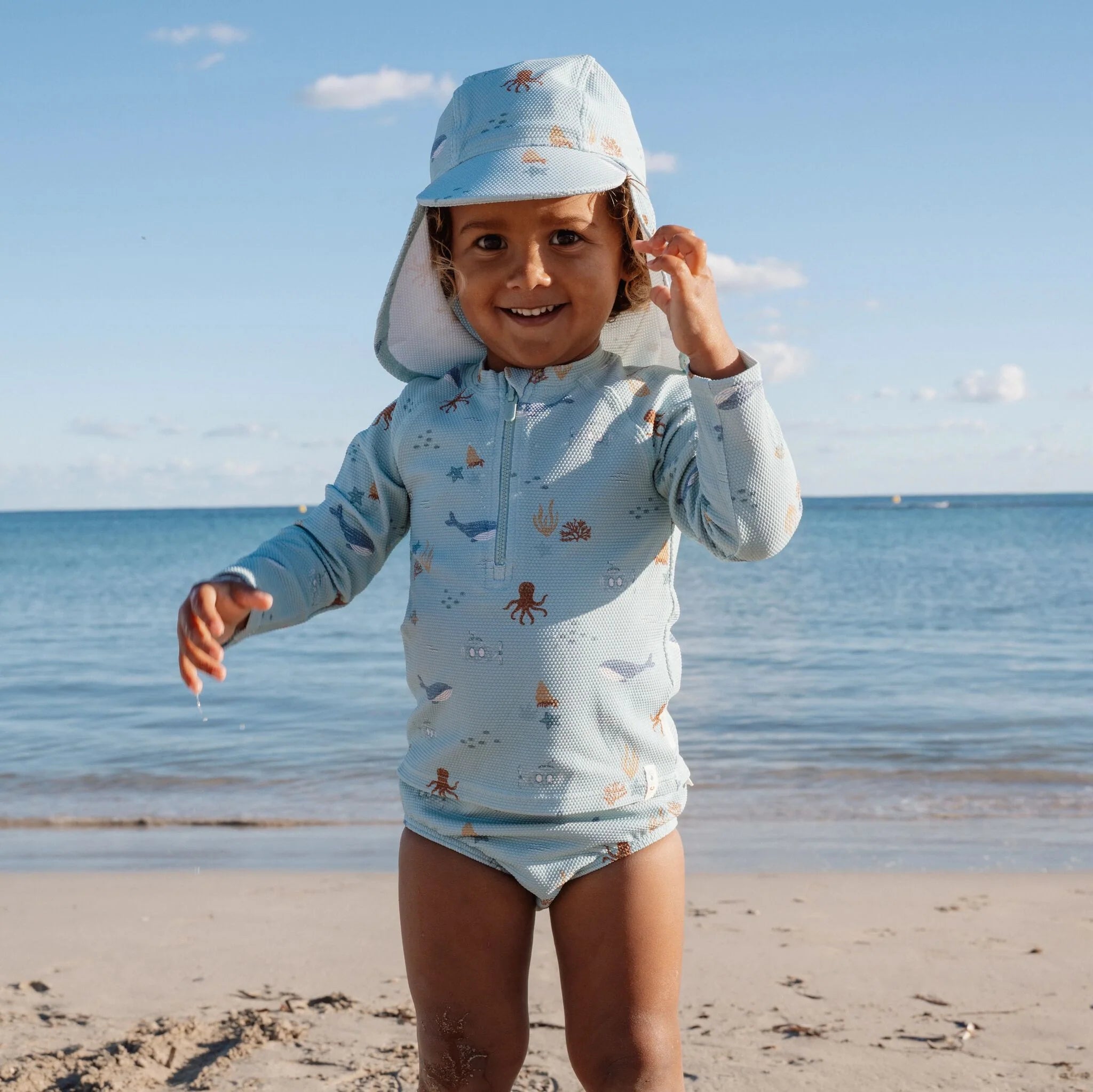Little Dutch bluza de inot cu maneca lunga UV40+ Ocean Friends