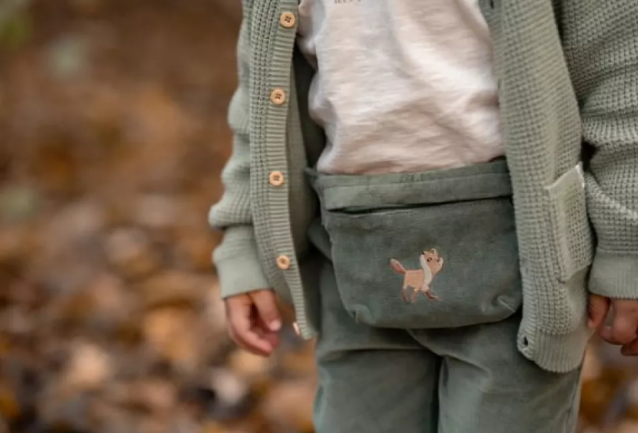 Little Dutch borseta pentru copii 3 ani+ Balsam Green Forest Friends