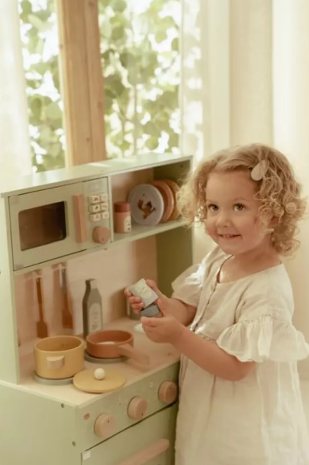 Little Dutch bucatrie de jucarie din lemn FSC 3 ani+ Green