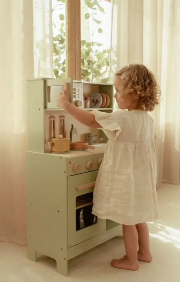 Little Dutch bucatrie de jucarie din lemn FSC 3 ani+ Green
