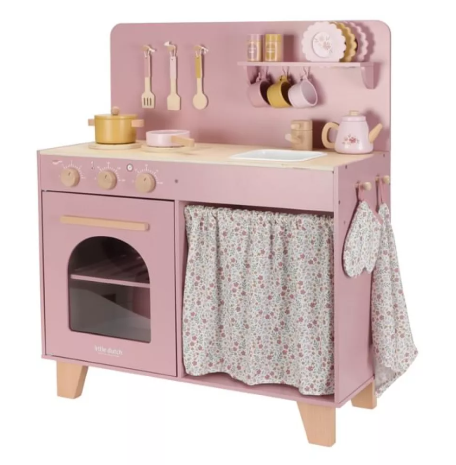Little Dutch bucatarie de jucarie din lemn FSC 3 ani+ Pink