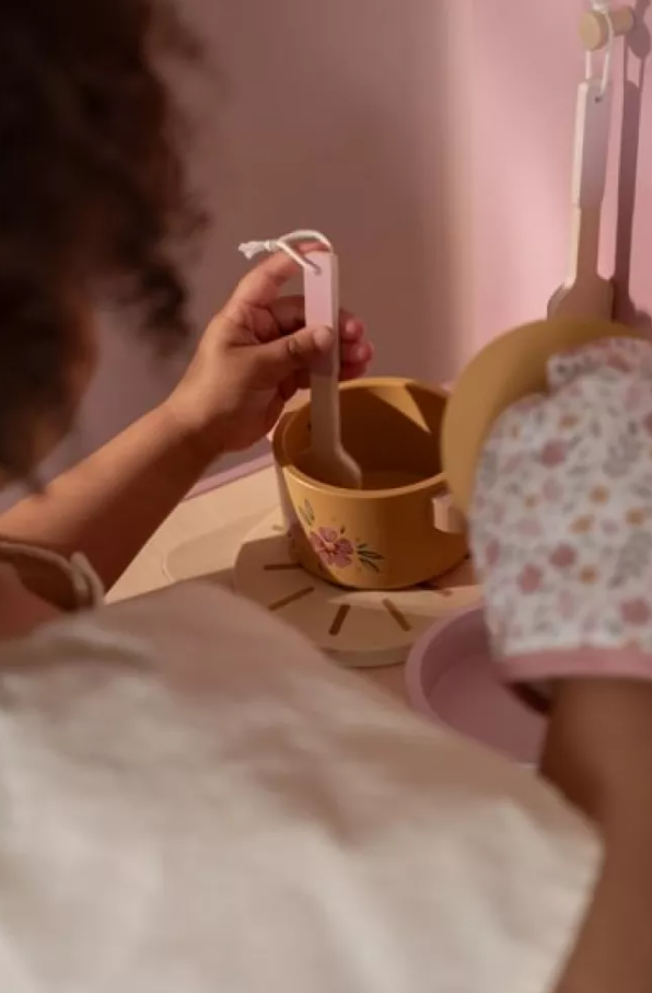 Little Dutch bucatarie de jucarie din lemn FSC 3 ani+ Pink