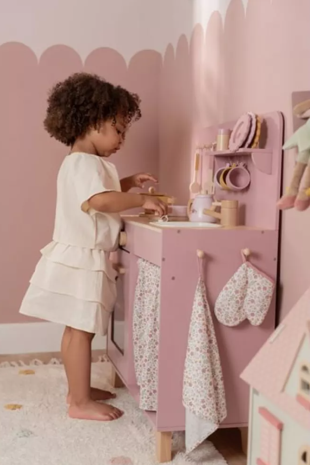 Little Dutch bucatarie de jucarie din lemn FSC 3 ani+ Pink