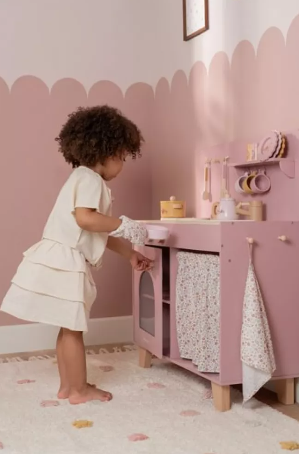 Little Dutch bucatarie de jucarie din lemn FSC 3 ani+ Pink