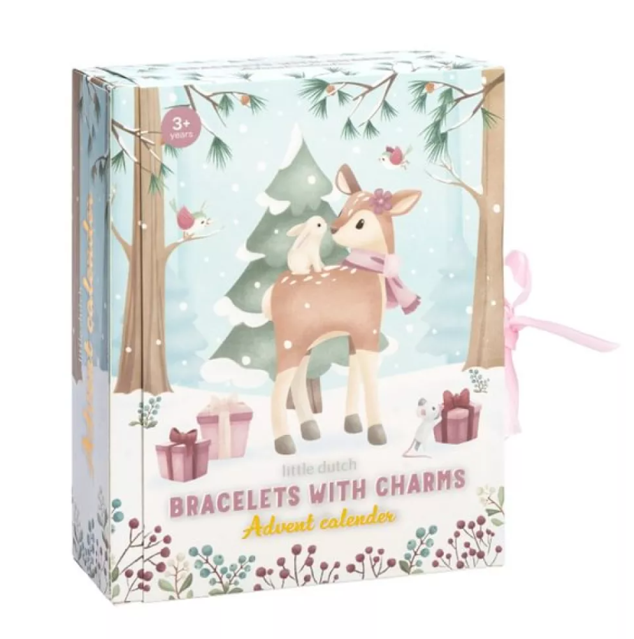 Little Dutch bratara cu pandantive Calendar de Advent Carciun 3 ani+