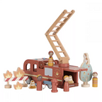Little Dutch camion din lemn FSC 2 ani+ Masina de pompieri Red
