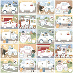 Little Dutch carte de colorat cu 3 creioane si 20 de pagini 2 ani+ Vehicles Jim