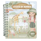 Little Dutch carte cu autocolante 3 ani+ Safari Friends Rosa