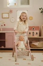 Little Dutch carucior din lemn pentru papusi 3 ani+ Soft Flower