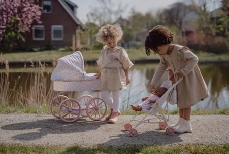 Little Dutch carucior cu landou pentru papusi 3 ani+ Roz
