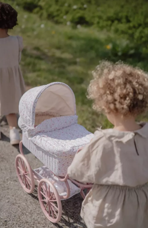 Little Dutch carucior cu landou pentru papusi 3 ani+ Roz