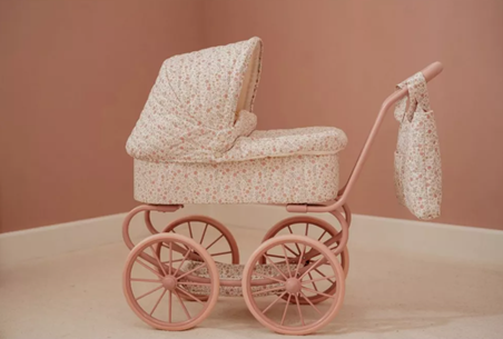 Little Dutch carucior cu landou pentru papusi 3 ani+ Roz