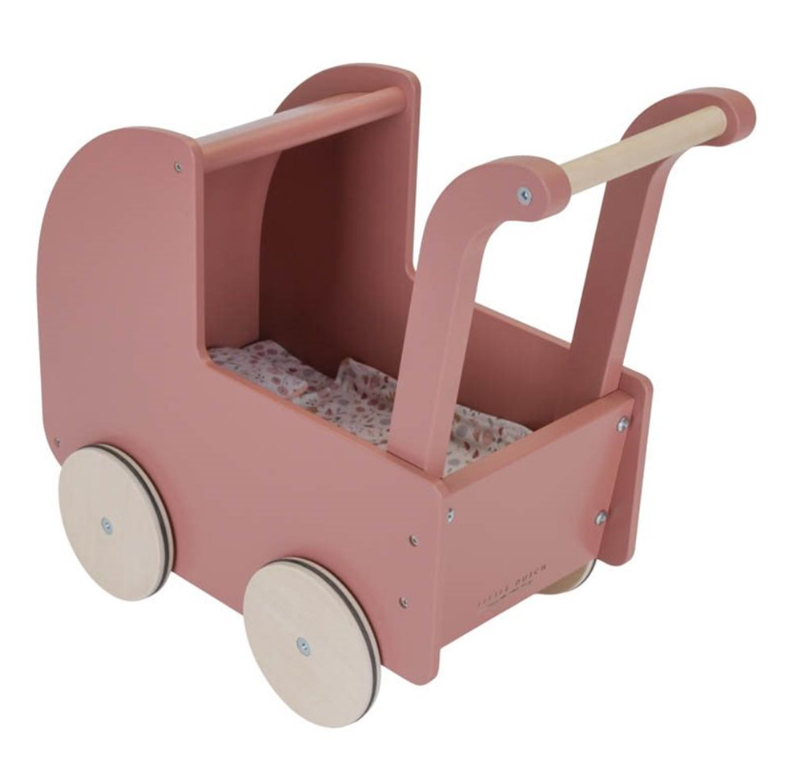 Little Dutch carucior pentru papusi vintage din lemn FSC 3 ani+