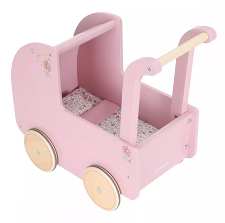 Little Dutch carucior retro din lemn pentru papusi 3 ani+ Soft Flower Imagine principală a produsului