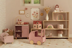 Little Dutch carucior retro din lemn pentru papusi 3 ani+ Soft Flower
