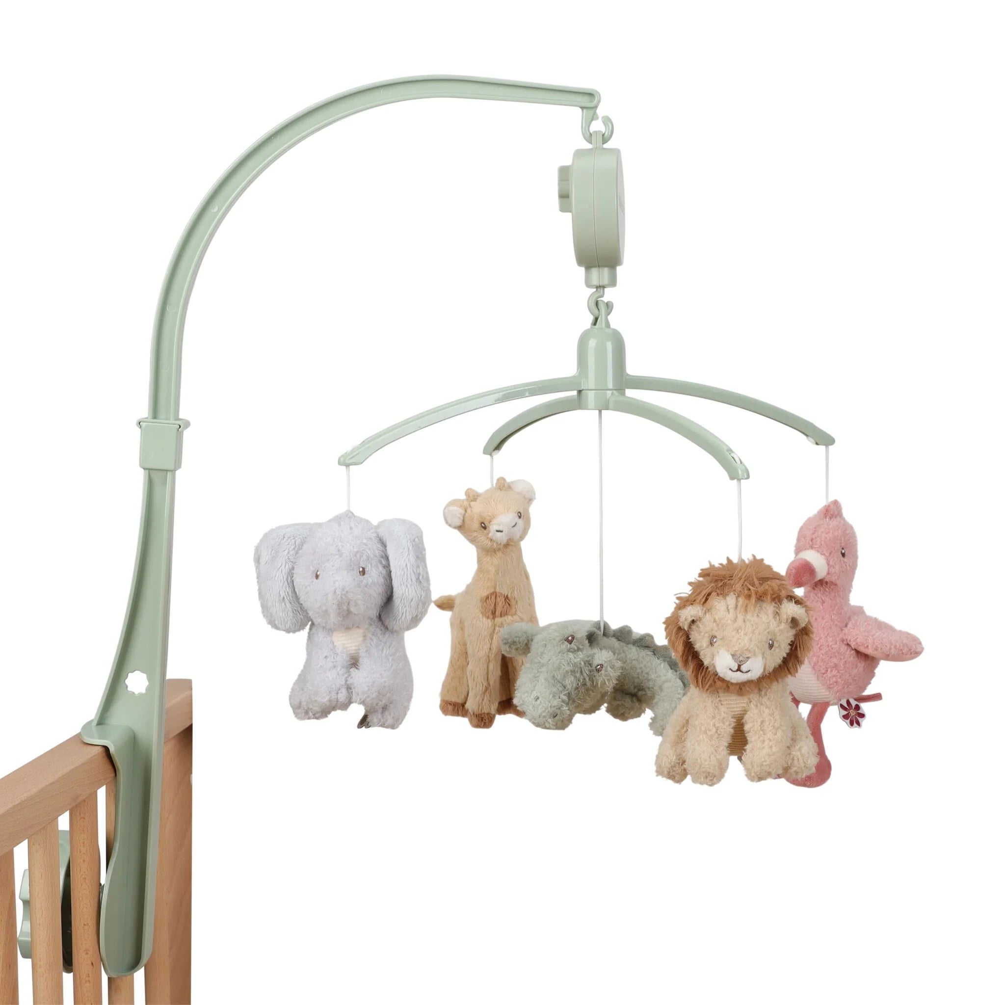 Little Dutch carusel muzical 0-6 luni Safari Friends Green