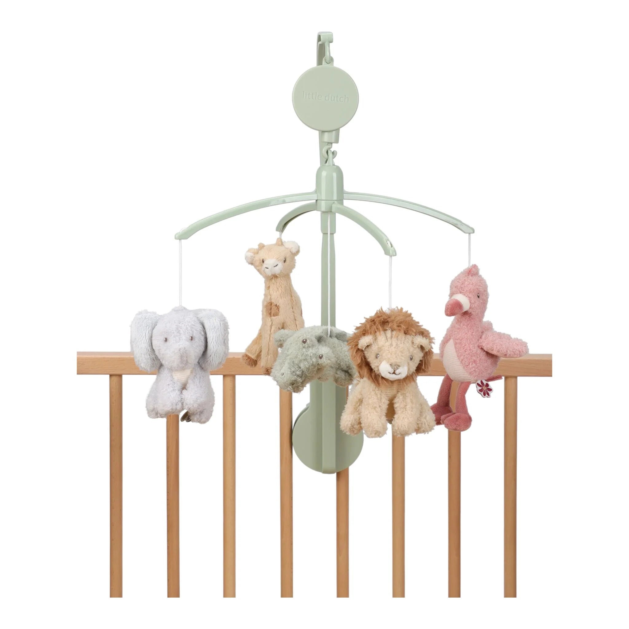 Little Dutch carusel muzical 0-6 luni Safari Friends Green