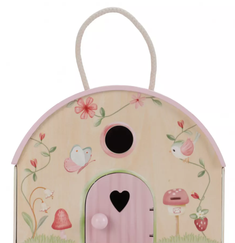Little Dutch casuta de papusi portabila din lemn FSC cu zana si mobilier 3 ani+ Fairy Garden 