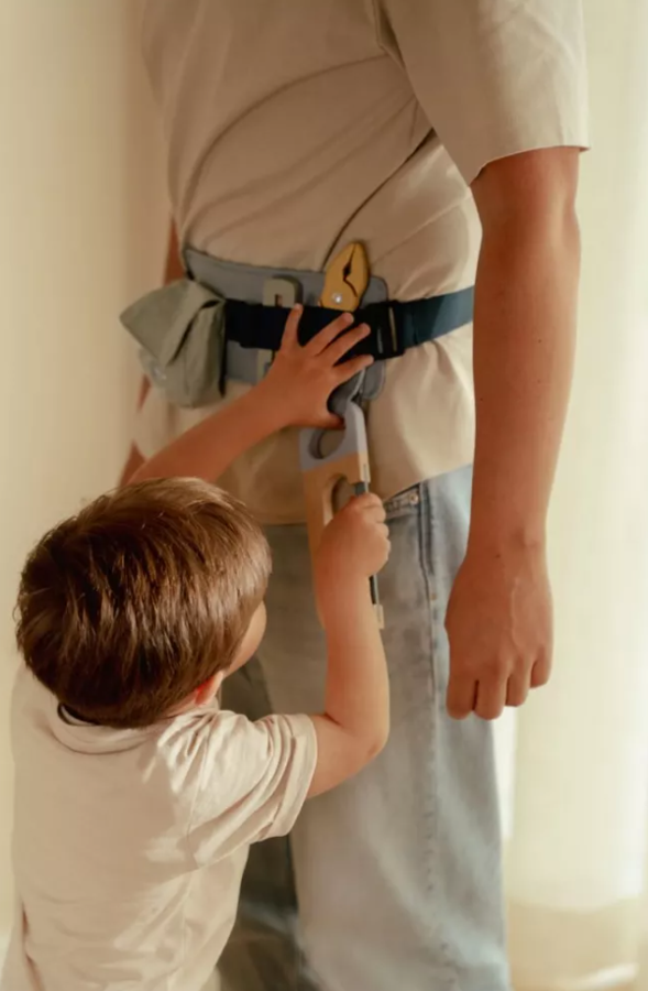 Little Dutch centura cu scule din lemn FSC 3 ani+ Blue