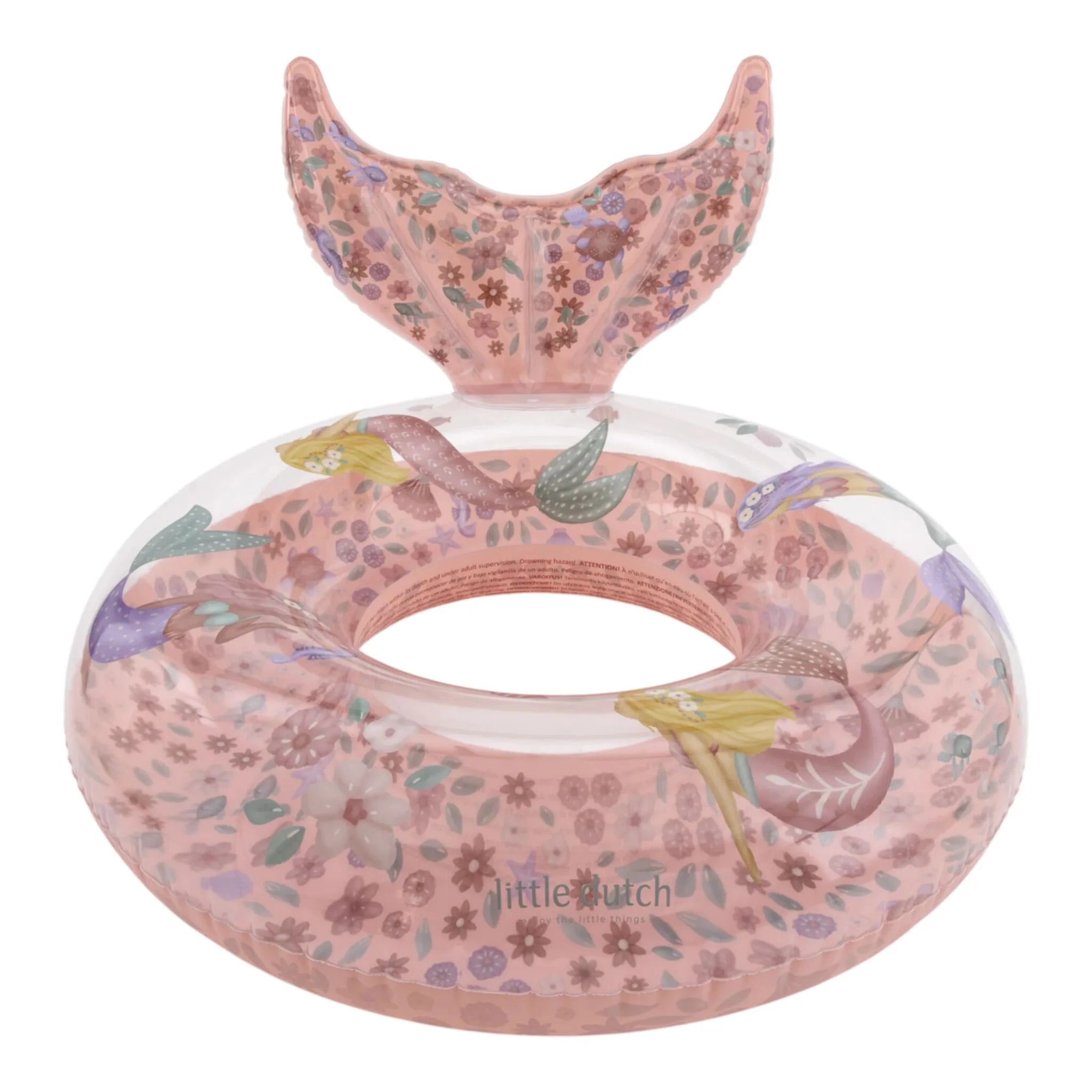 Little Dutch colac in forma de coda de sirena 90 cm 3 ani+ Dreamy Mermaid Pink