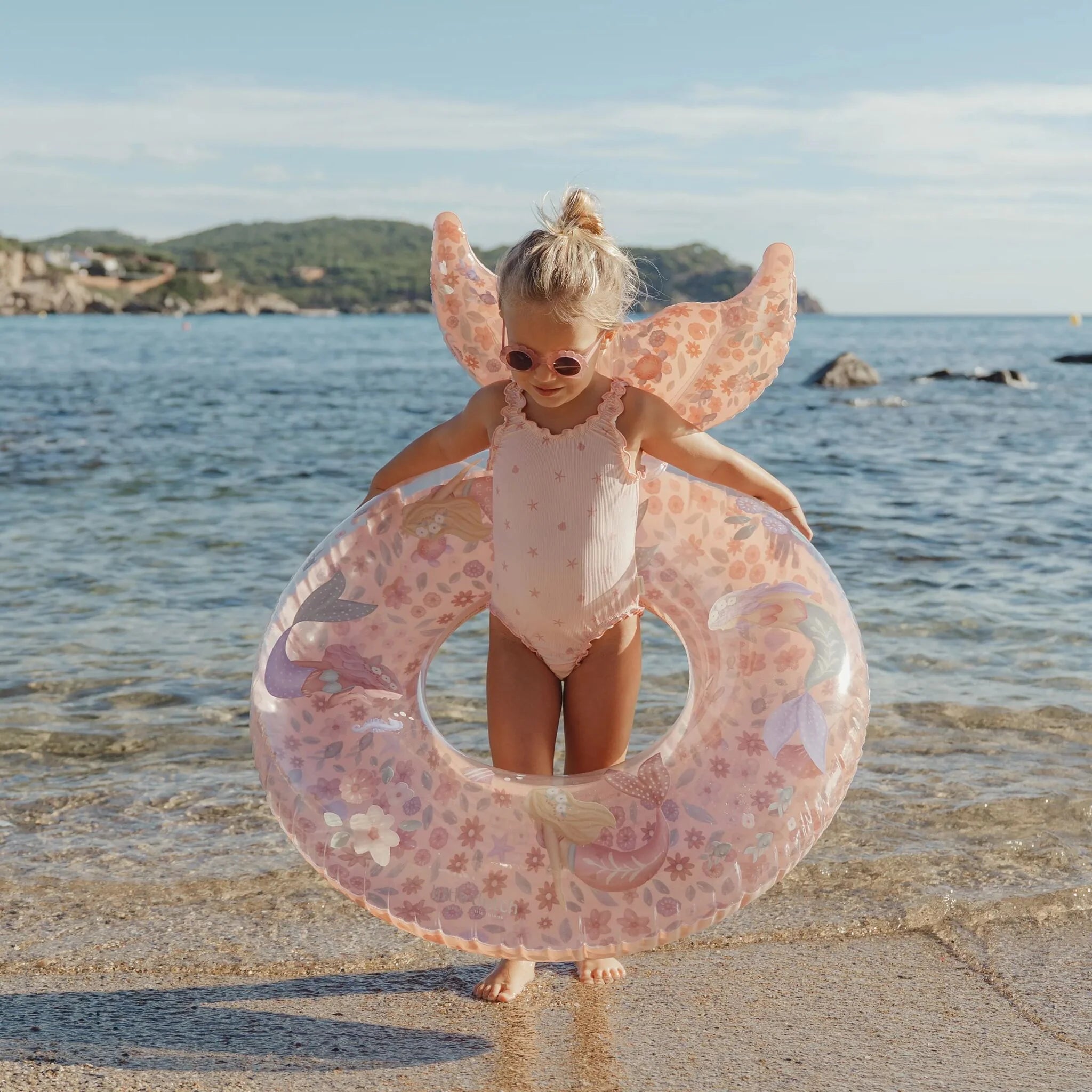Little Dutch colac in forma de coda de sirena 90 cm 3 ani+ Dreamy Mermaid Pink