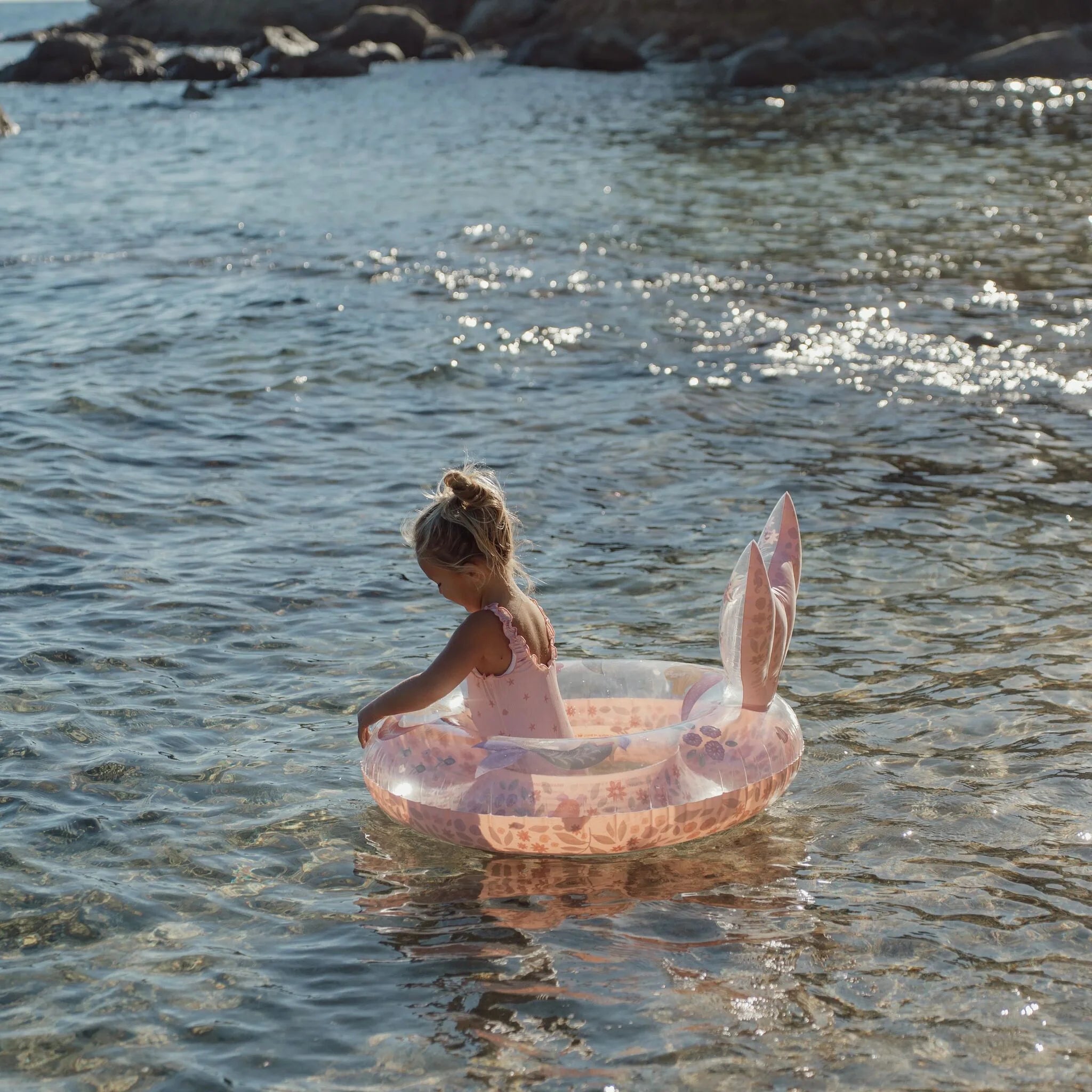 Little Dutch colac in forma de coda de sirena 90 cm 3 ani+ Dreamy Mermaid Pink