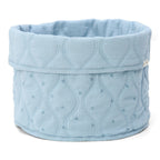 Little Dutch cos de depozitare mediu din bumbac organic 30x25 Pure Denim Blue
