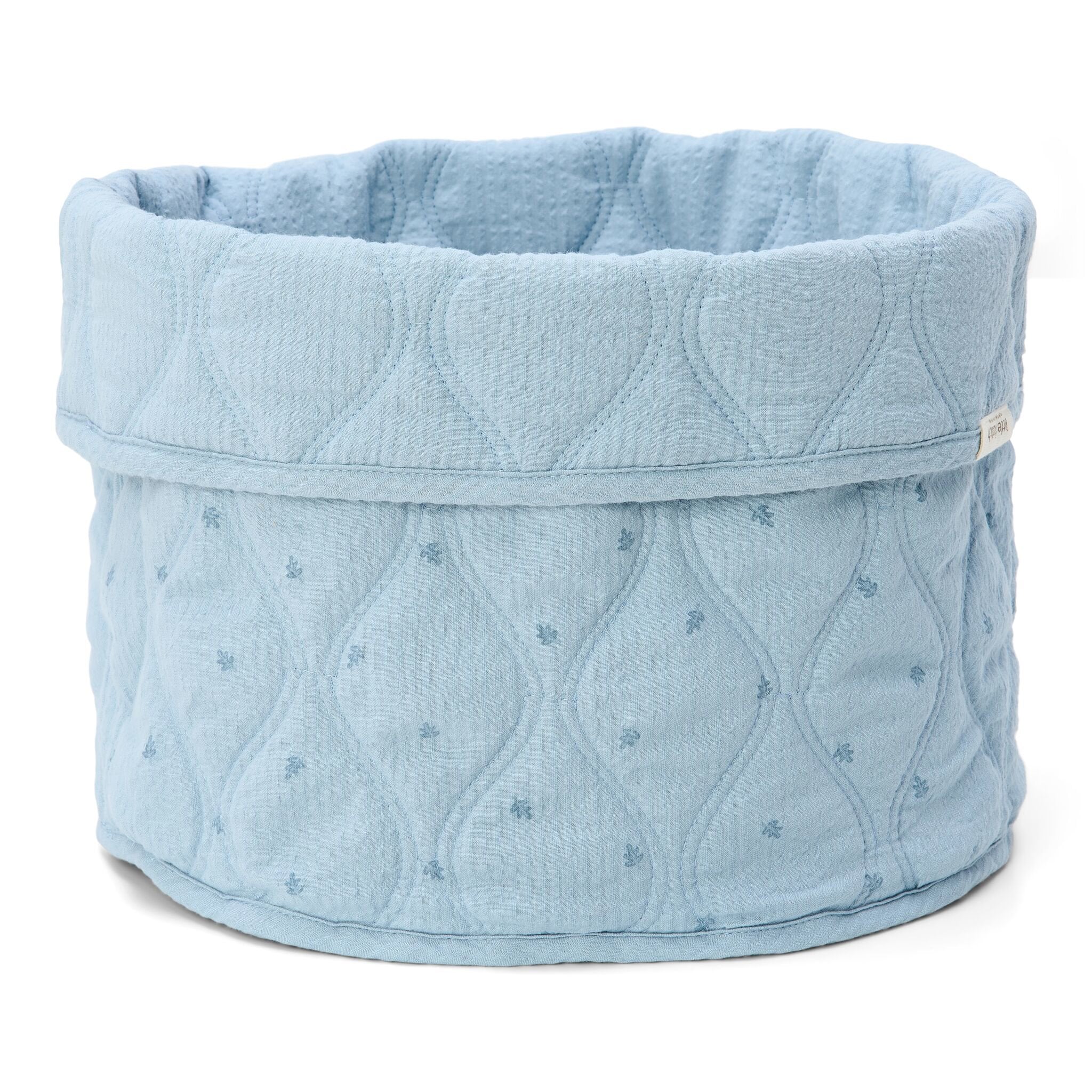 Little Dutch cos de depozitare mediu din bumbac organic 30x25 Pure Denim Blue