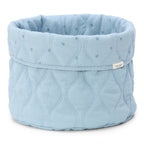 Little Dutch cos de depozitare mediu din bumbac organic 30x25 Pure Denim Blue